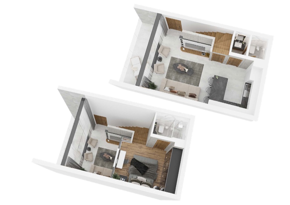 План планування Loft 1+1 · Gardenhouse